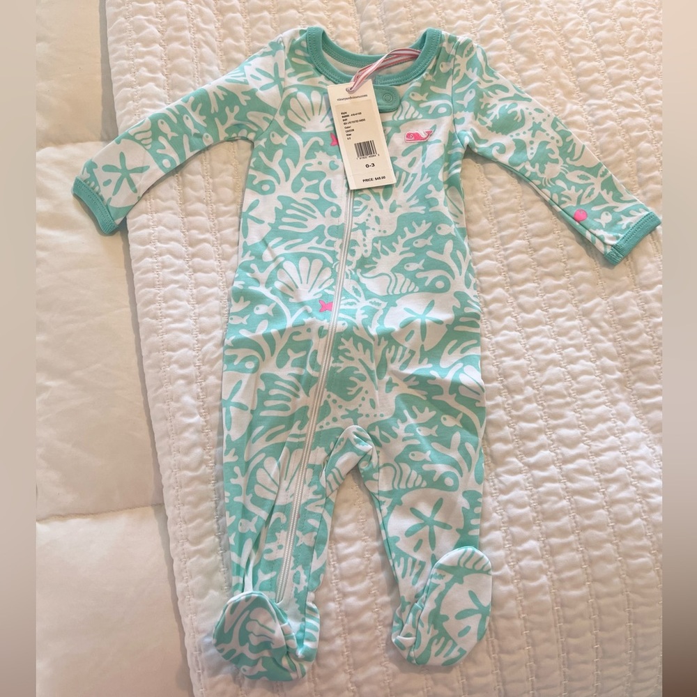 Vineyard vines baby pajamas, 0-3 mo. NWT